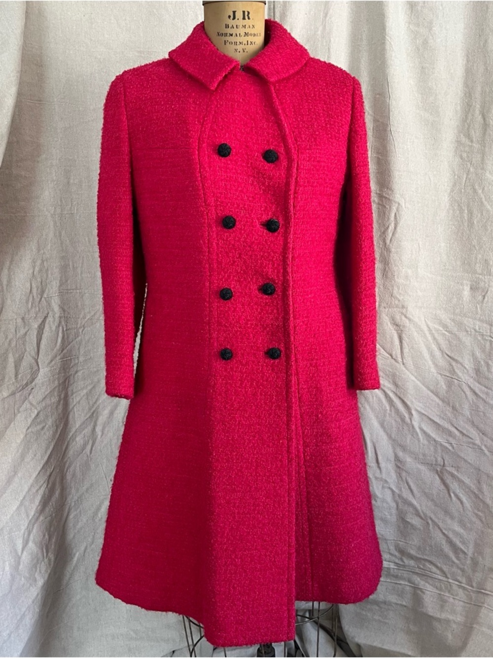 Vintage ILGWU Union Made Women’s Boucle Lined Long Coat